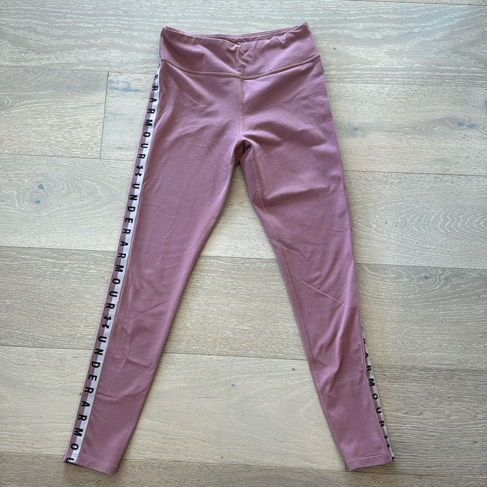Under Armour yoga leggings, pink, size small